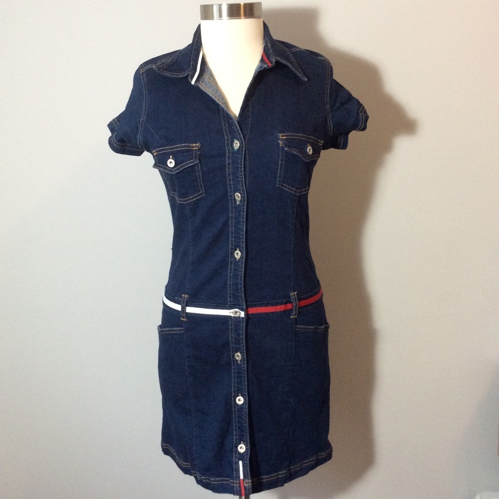 Tommy Hilfiger logo Denim dress large